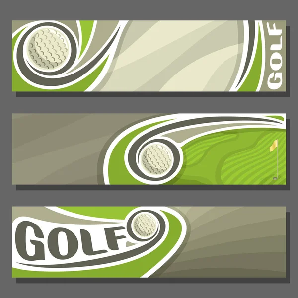 Vector horizontale Banners voor Golf — Stockvector