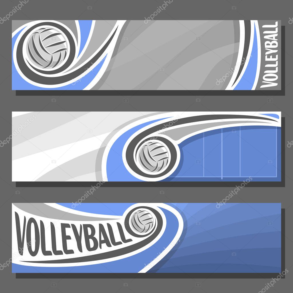 Vector set horizontal Banners for Volleyball