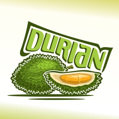 Vektör logo Durian meyve