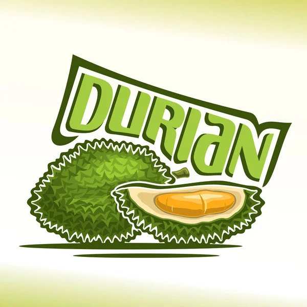 Vektorlogo durische Frucht — Stockvektor