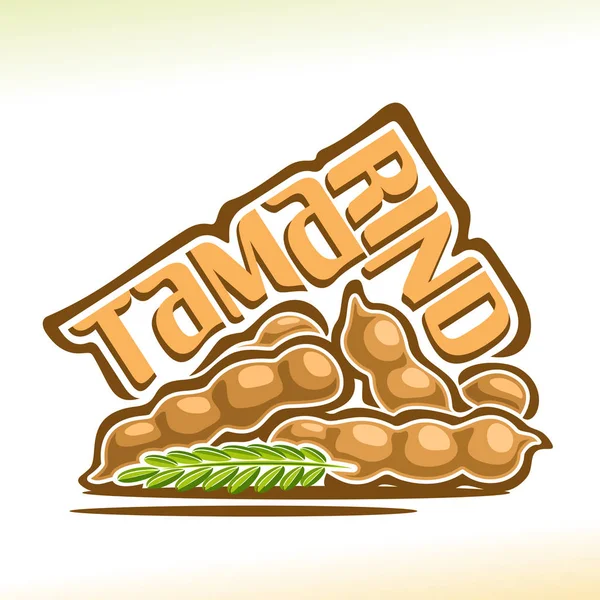 Logotipo do vetor Tamarind Fruit — Vetor de Stock
