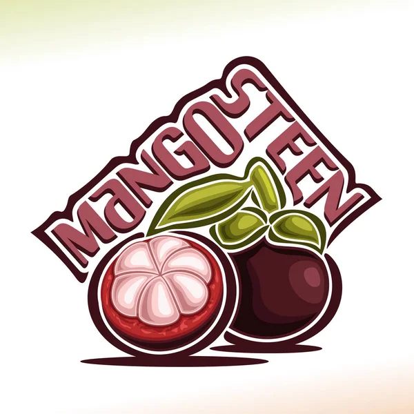 Logo vettoriale Mangosteen Fruit — Vettoriale Stock