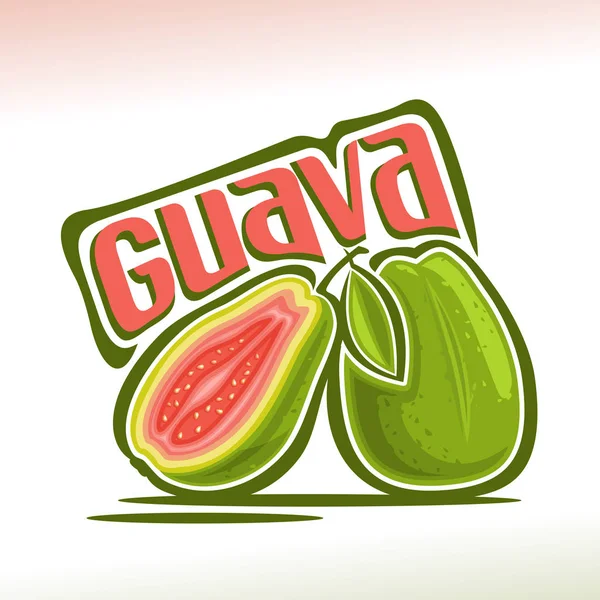 Vektor logotypen Guava frukt — Stock vektor