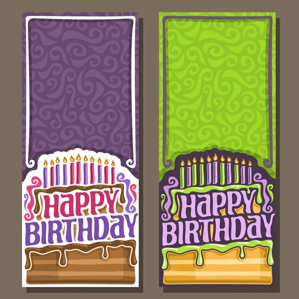 Vector cards Happy Birthday — Stock Vector