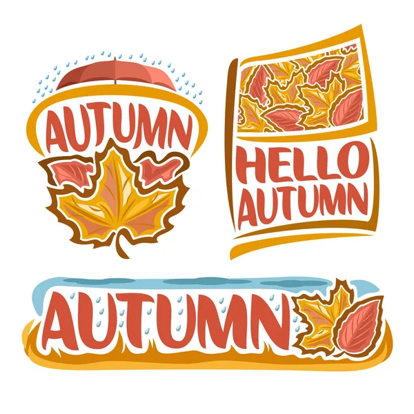 Logo vectoriel de la pluie d'automne — Image vectorielle