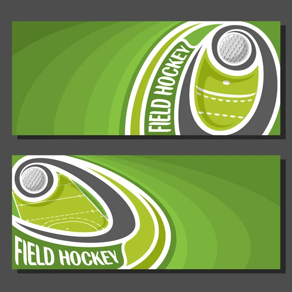 Vector banners för landhockey — Stock vektor