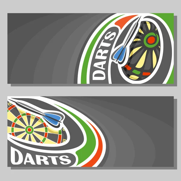 Vektor-Banner für Darts Spiel — Stockvektor