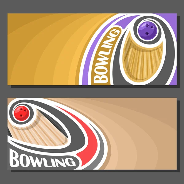 Vector banners for Bowling game — Stock Vector