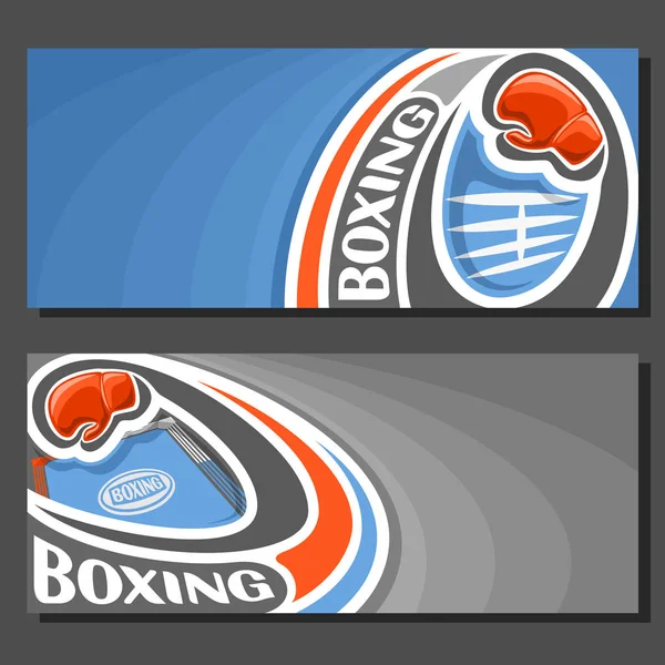 Bannières vectorielles pour la boxe — Image vectorielle