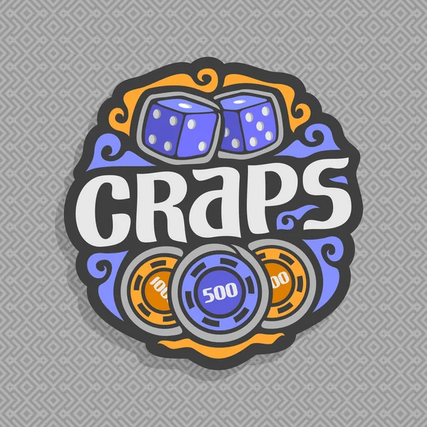 Vektorové logo pro Craps — Stockový vektor