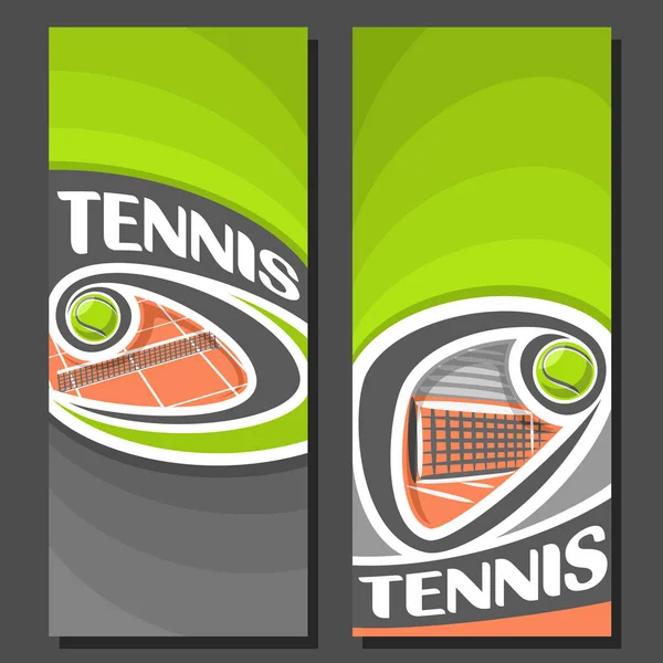 Banners verticales vectoriales para tenis — Archivo Imágenes Vectoriales