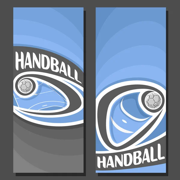 Bannières verticales vectorielles pour handball — Image vectorielle