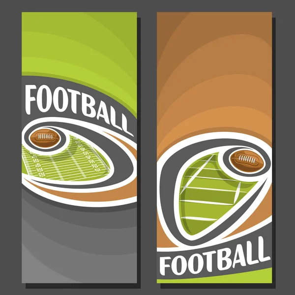 Banners verticales vectoriales para fútbol americano — Vector de stock