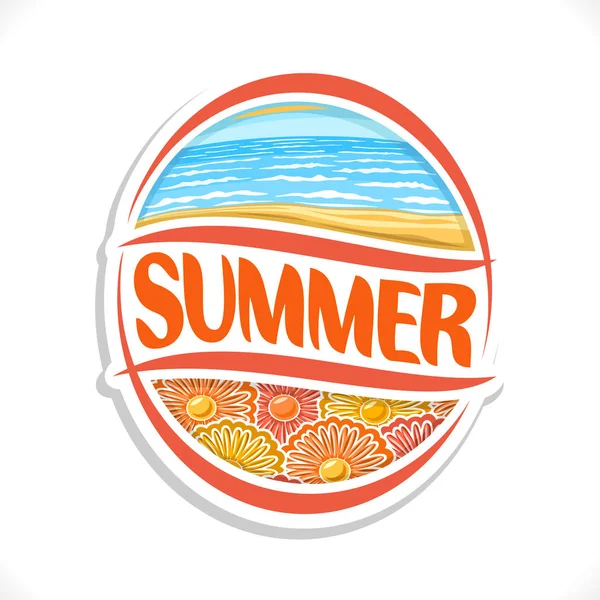 Vector logo for Summer season — Stock Vector