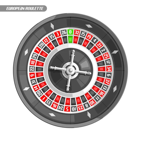 Illustrazione vettoriale della ruota della roulette — Vettoriale Stock