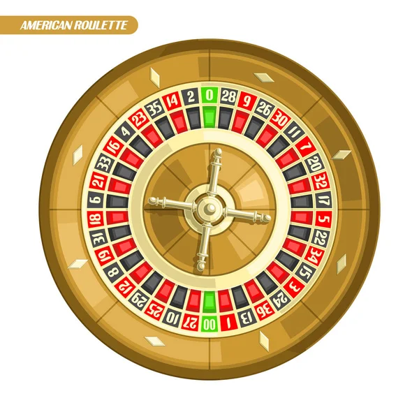 Illustration vectorielle de la roue de roulette — Image vectorielle