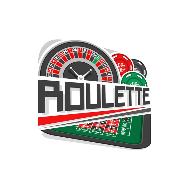 ルーレットの賭けのためのベクトルのロゴ — ストックベクタ