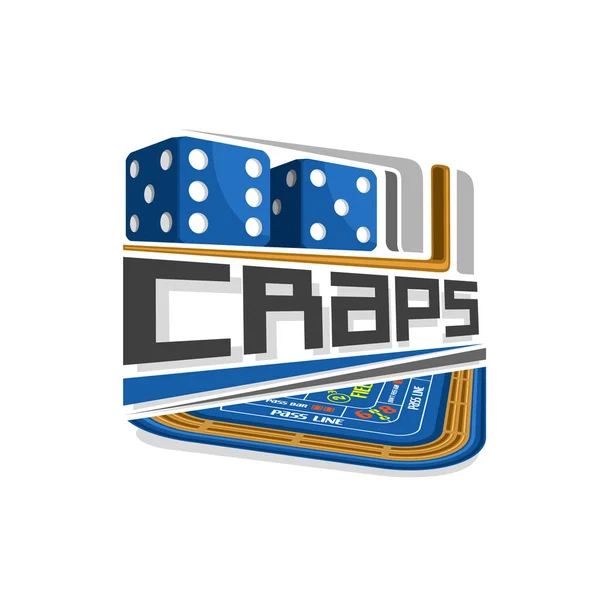 Vector logo for Craps gamble — Stock Vector