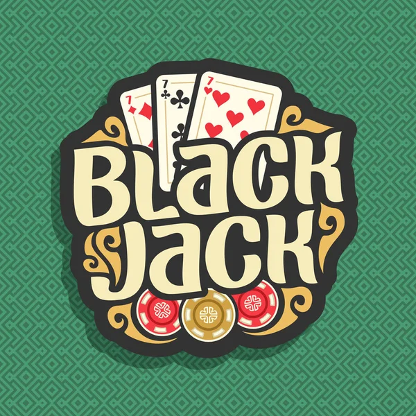 Vector logo Blackjack — Vector de stock