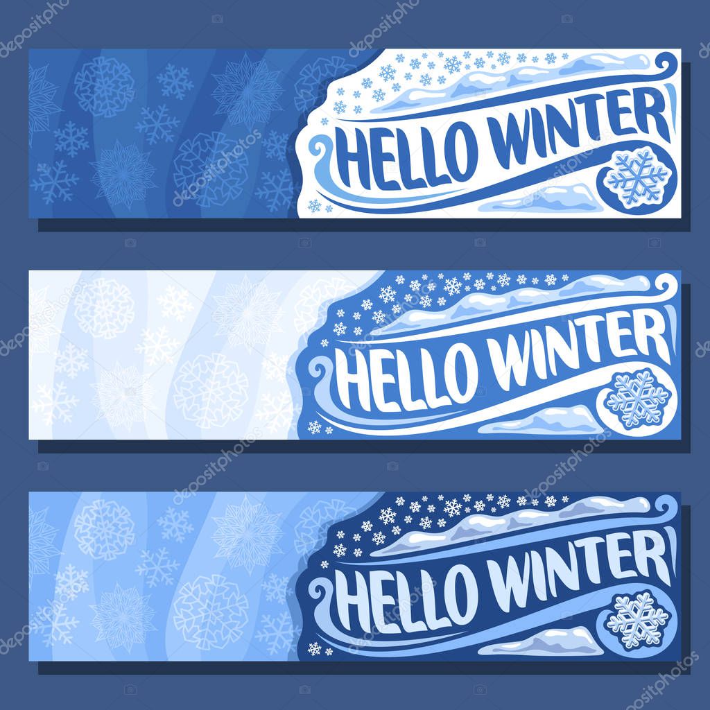 Vector horizontal banners for Winter season