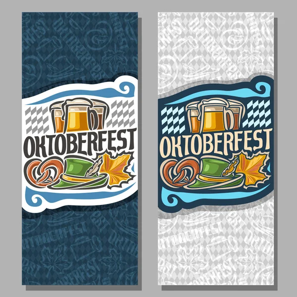 Vector vertical banners for Oktoberfest — Stock Vector