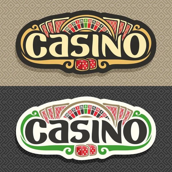 Logo vectoriel pour Casino club sur fond géométrique — Image vectorielle