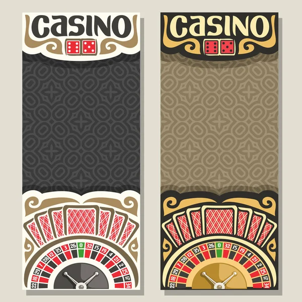 Bannières verticales vectorielles pour Casino — Image vectorielle