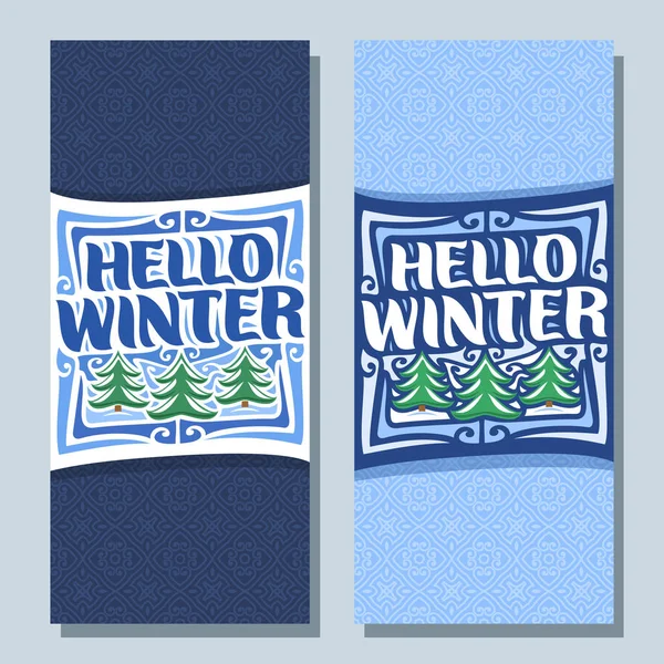 Vector vertical banners for Winter season — Stock Vector