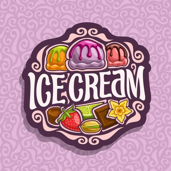 Logotipo del vector para el helado — Vector de stock