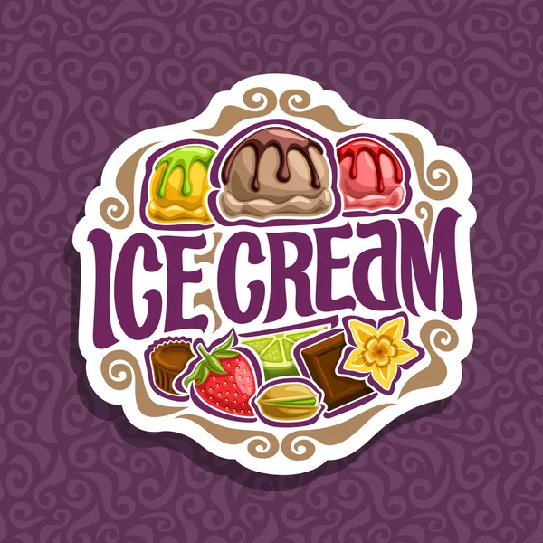 Logo vectoriel pour crème glacée — Image vectorielle