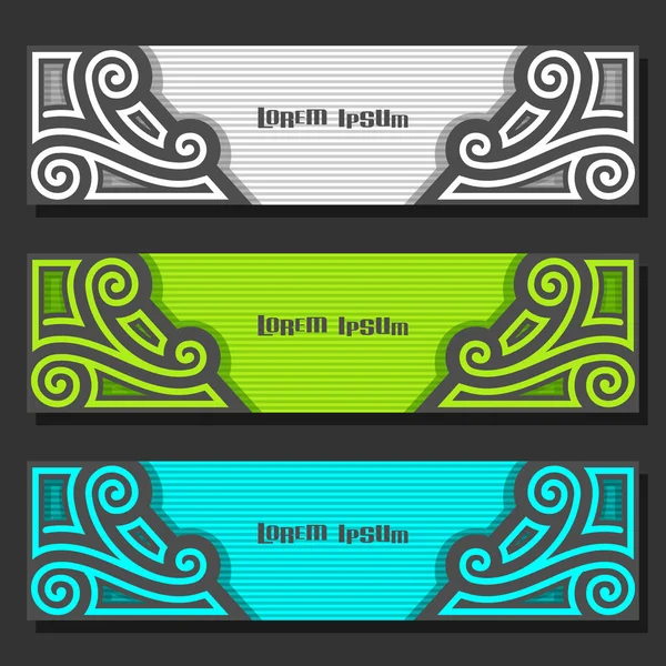 Ensemble vectoriel de modèles de bannières — Image vectorielle