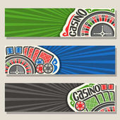 Vektor-Set von Glücksspiel-Bannern für Casino