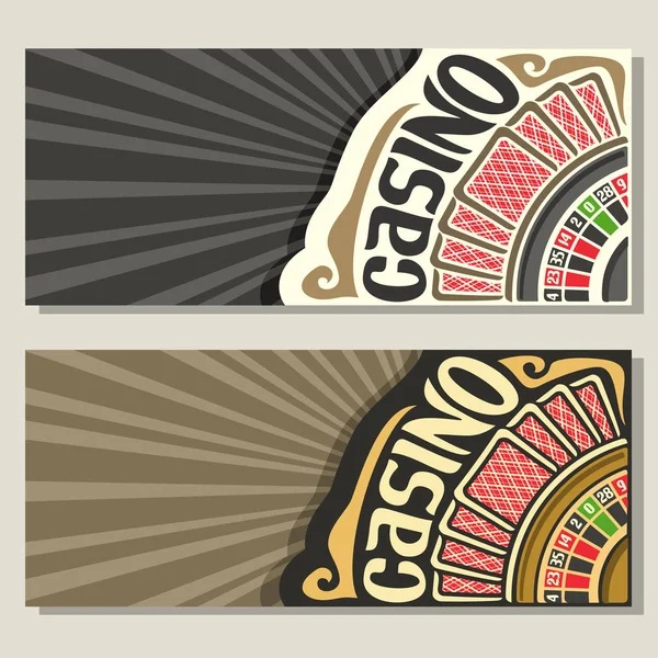 Bannières de jeu vectorielles pour Casino — Image vectorielle