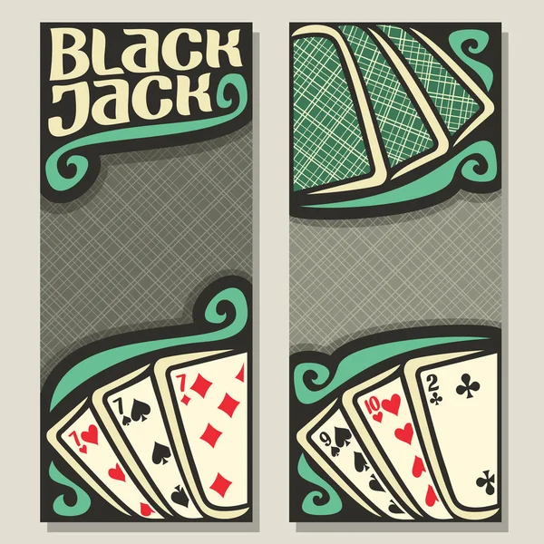 Vector banners voor Blackjack — Stockvector