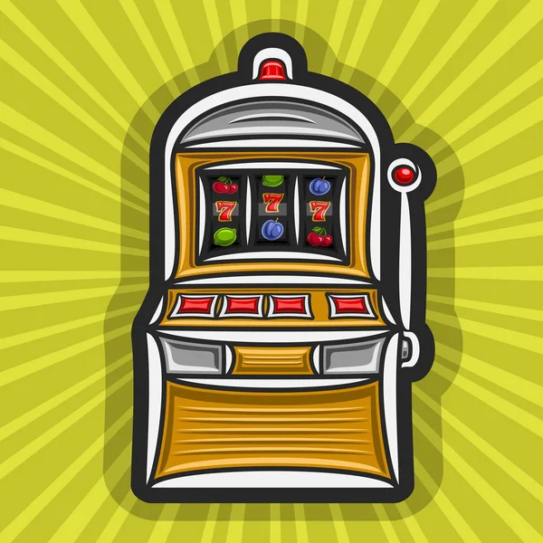 Векторный плакат на тему игрового автомата — стоковый вектор