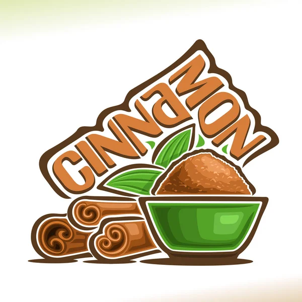 Vektorové logo pro Cinnamon spice — Stockový vektor