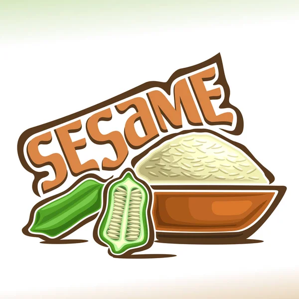 Wektor logo dla sezamu — Wektor stockowy