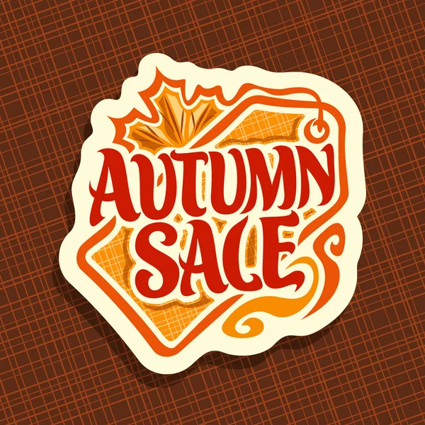 Vector poster for Autumn sale — Stock Vector