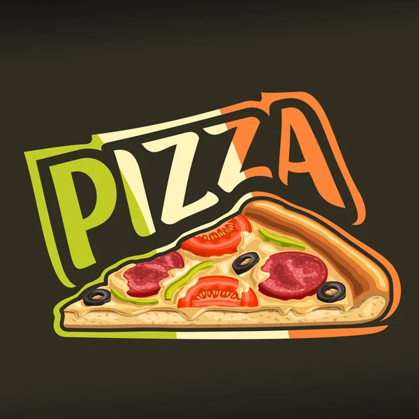 Affiche vectorielle pour Pizza — Image vectorielle