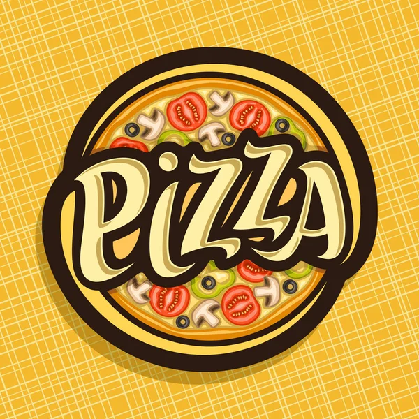 Wektor plakat dla Pizza — Wektor stockowy