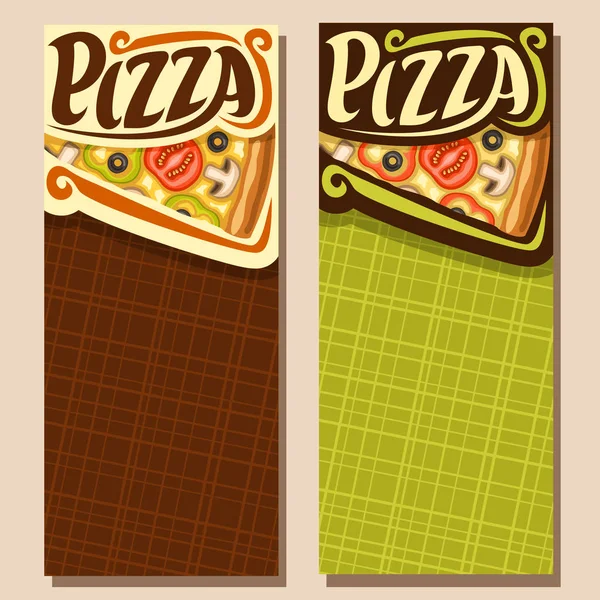 Bannières verticales vectorielles pour Pizza — Image vectorielle