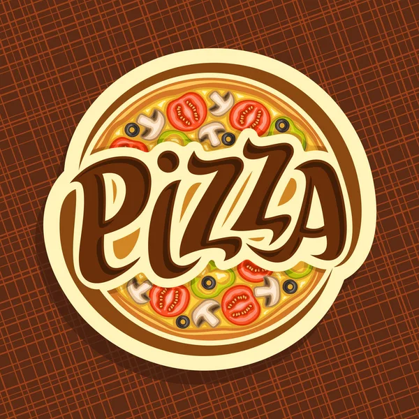 Вектор плакат для піци — стоковий вектор