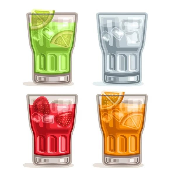Set de vectores Bebidas coloridas — Vector de stock