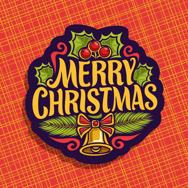 クリスマス休暇のためのベクトルのロゴ — ストックベクタ