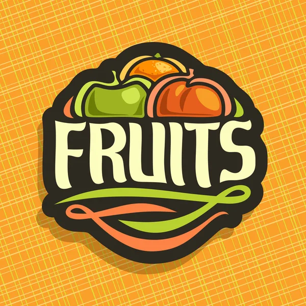 Vektorové logo pro set čerstvého ovoce. — Stockový vektor