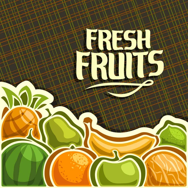 Vektorposter für frisches Obst — Stockvektor