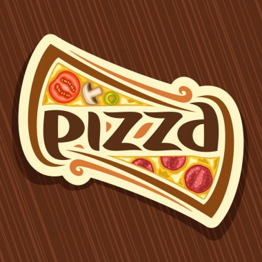 Pizza için vektör poster