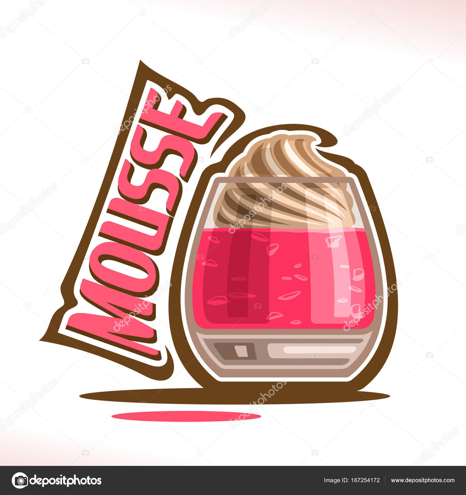 Vektor-Logo für Mousse Dessert Stock-Vektorbild von ©mihmihmal 167254172, image size:1600x1700