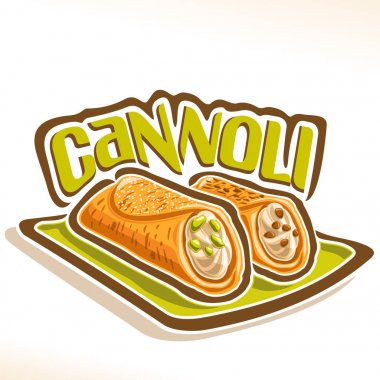 Sicilya Cannoli için vektör logo