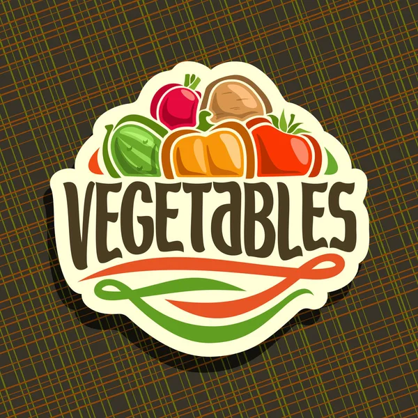 Vector logo for fresh Vegetables — Stock Vector